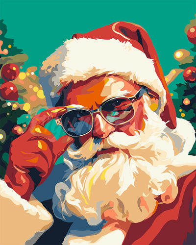 Dipingere con i numeri - Babbo Natale cool Figured'Art