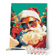 Carica l'immagine nel visualizzatore di Gallery, Dipingere con i numeri - Babbo Natale cool Figured'Art