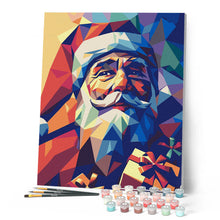 Carica l'immagine nel visualizzatore di Gallery, Dipingere con i numeri - Babbo Natale poligonale Figured'Art