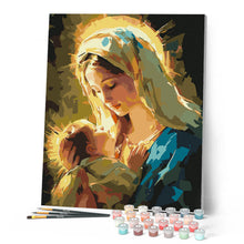 Carica l'immagine nel visualizzatore di Gallery, Dipingere con i numeri - L'abbraccio di Maria Figured'Art