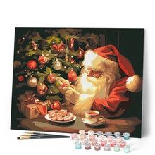 Carica l'immagine nel visualizzatore di Gallery, Dipingere con i numeri - La serata allegra di Babbo Natale Figured'Art