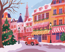 Carica l&#39;immagine nel visualizzatore di Gallery, Dipingere con i numeri - Città natalizia colorata Figured&#39;Art