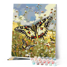 Carica l'immagine nel visualizzatore di Gallery, Dipingere con i numeri - Farfalla e Fiori di Campo Figured'Art