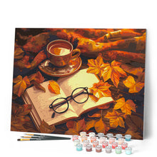 Carica l'immagine nel visualizzatore di Gallery, Dipingere con i numeri - Tè e libro d'autunno Figured'Art