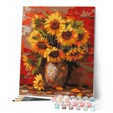 Carica l'immagine nel visualizzatore di Gallery, Dipingere con i numeri - Vaso di girasoli autunnali Figured'Art