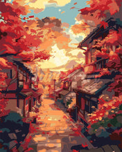 Carica l&#39;immagine nel visualizzatore di Gallery, Dipingere con i numeri - Strada autunnale a Kyoto Figured&#39;Art