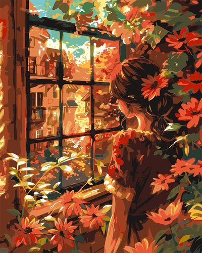 Dipingere con i numeri - Vista autunnale dalla finestra Figured'Art
