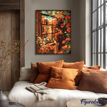 Carica l&#39;immagine nel visualizzatore di Gallery, Dipingere con i numeri - Vista autunnale dalla finestra