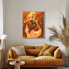Carica l&#39;immagine nel visualizzatore di Gallery, Dipingere con i numeri - Ragazza con corona autunnale