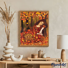 Carica l&#39;immagine nel visualizzatore di Gallery, Dipingere con i numeri - Dama autunnale ispirata a Klimt