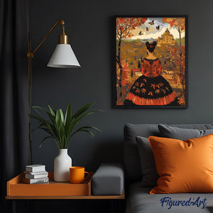 Dipingere con i numeri - Dama autunnale ispirata a Frida Kahlo