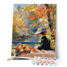 Carica l'immagine nel visualizzatore di Gallery, Dipingere con i numeri - Dama autunnale ispirata a Renoir Figured'Art