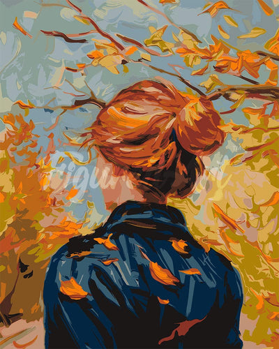 Dipingere con i numeri - Dama autunnale ispirata a Van Gogh Figured'Art