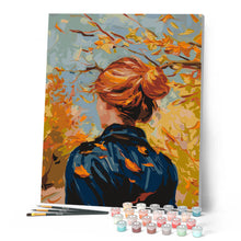 Carica l'immagine nel visualizzatore di Gallery, Dipingere con i numeri - Dama autunnale ispirata a Van Gogh Figured'Art