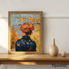 Carica l&#39;immagine nel visualizzatore di Gallery, Dipingere con i numeri - Dama autunnale ispirata a Van Gogh