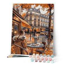 Carica l'immagine nel visualizzatore di Gallery, Dipingere con i numeri - L'ora del caffè autunnale Figured'Art