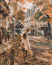 Carica l&#39;immagine nel visualizzatore di Gallery, Dipingere con i numeri - Giornata autunnale in città Figured&#39;Art