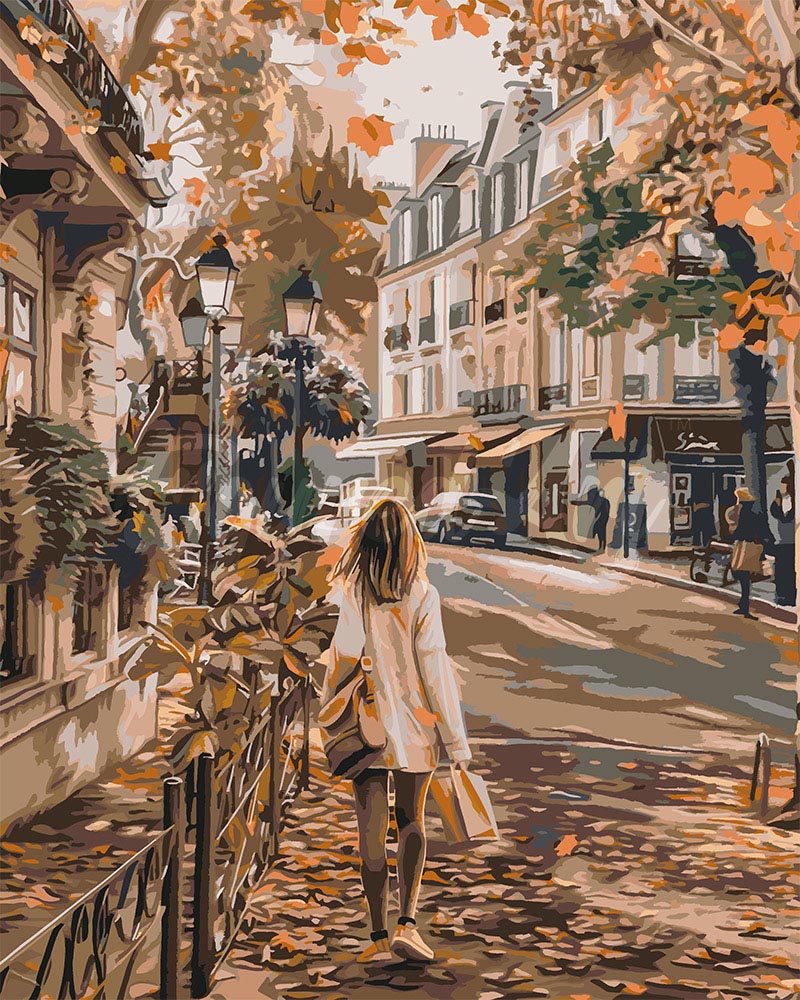Dipingere con i numeri - Giornata autunnale in città Figured'Art