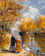 Carica l&#39;immagine nel visualizzatore di Gallery, Dipingere con i numeri - Gita autunnale ispirata a Renoir Figured&#39;Art