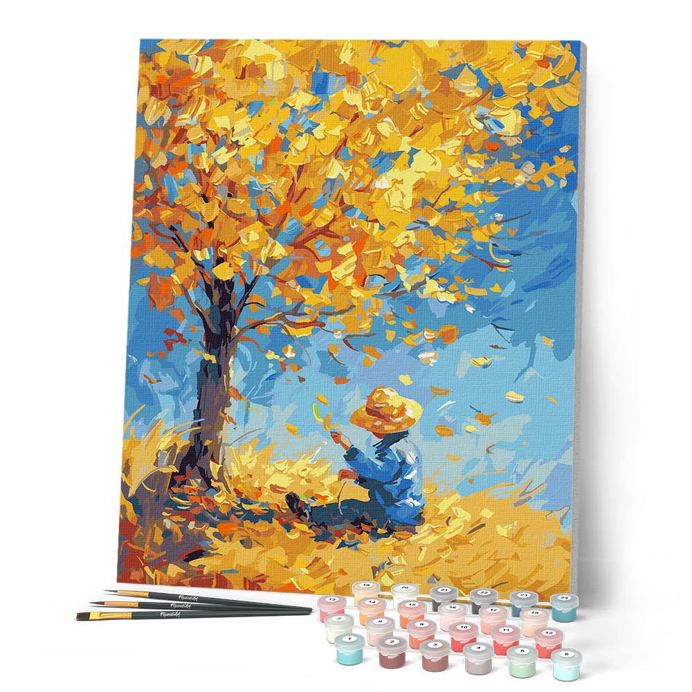DonElton – Pittura A Numeri “Notte Stellata” Van Gogh – Kit Fai Da Te Su Tela 40x50 Cm – Colori Acrilici E Pennelli Inclusi – Senza Cornice