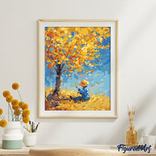 Carica l&#39;immagine nel visualizzatore di Gallery, Dipingere con i numeri - Ragazzo autunnale ispirato a Van Gogh
