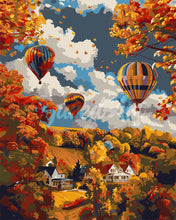 Carica l&#39;immagine nel visualizzatore di Gallery, Dipingere con i numeri - Avventura autunnale in mongolfiera Figured&#39;Art