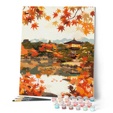 Carica l'immagine nel visualizzatore di Gallery, Dipingere con i numeri - Tempio giapponese sul lago in autunno Figured'Art