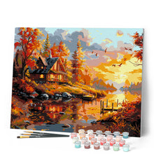 Carica l'immagine nel visualizzatore di Gallery, Dipingere con i numeri - Sereno tramonto autunnale Figured'Art