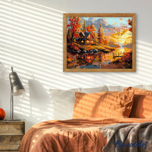 Carica l&#39;immagine nel visualizzatore di Gallery, Dipingere con i numeri - Sereno tramonto autunnale