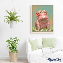 Carica l&#39;immagine nel visualizzatore di Gallery, Dipingere con i numeri - Cucciola di Ippopotamo