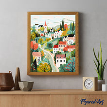 Carica l&#39;immagine nel visualizzatore di Gallery, Dipingere con i numeri - Villaggio da Sogno Verde