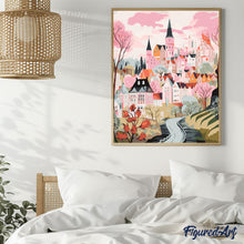 Carica l&#39;immagine nel visualizzatore di Gallery, Dipingere con i numeri - Villaggio da Sogno Rosa