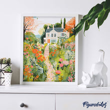 Carica l'immagine nel visualizzatore di Gallery, Dipingere con i numeri - Villa con Giardino