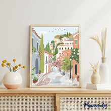 Carica l'immagine nel visualizzatore di Gallery, Dipingere con i numeri - Paese Pastello sulla Collina