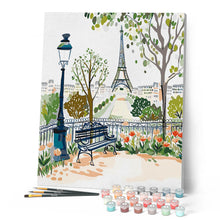 Carica l'immagine nel visualizzatore di Gallery, Dipingere con i numeri - Giardino di Parigi ad Acquerello Figured'Art