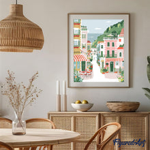 Carica l&#39;immagine nel visualizzatore di Gallery, Dipingere con i numeri - Paese Costiero Pastello