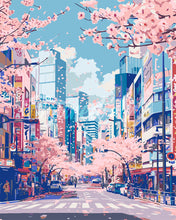 Carica l&#39;immagine nel visualizzatore di Gallery, Dipingere con i numeri - Fiori di Ciliegio a Tokyo Figured&#39;Art