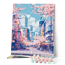 Carica l'immagine nel visualizzatore di Gallery, Dipingere con i numeri - Fiori di Ciliegio a Tokyo Figured'Art
