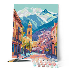 Carica l'immagine nel visualizzatore di Gallery, Dipingere con i numeri - Villaggio Alpino Colorato Figured'Art