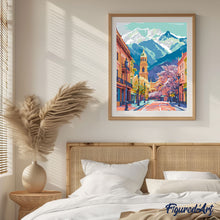 Carica l&#39;immagine nel visualizzatore di Gallery, Dipingere con i numeri - Villaggio Alpino Colorato