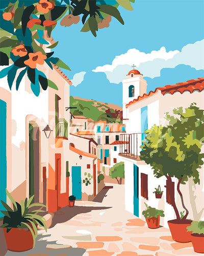 Dipingere con i numeri - Vicolo Mediterraneo Figured'Art