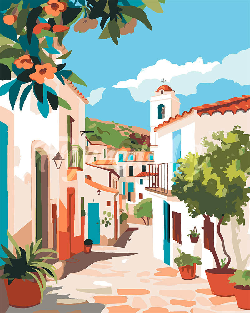 Dipingere con i numeri - Vicolo Mediterraneo Figured'Art