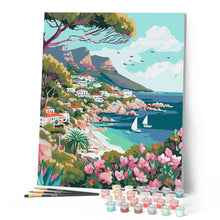 Carica l'immagine nel visualizzatore di Gallery, Dipingere con i numeri - Città Costiera in Primavera Figured'Art