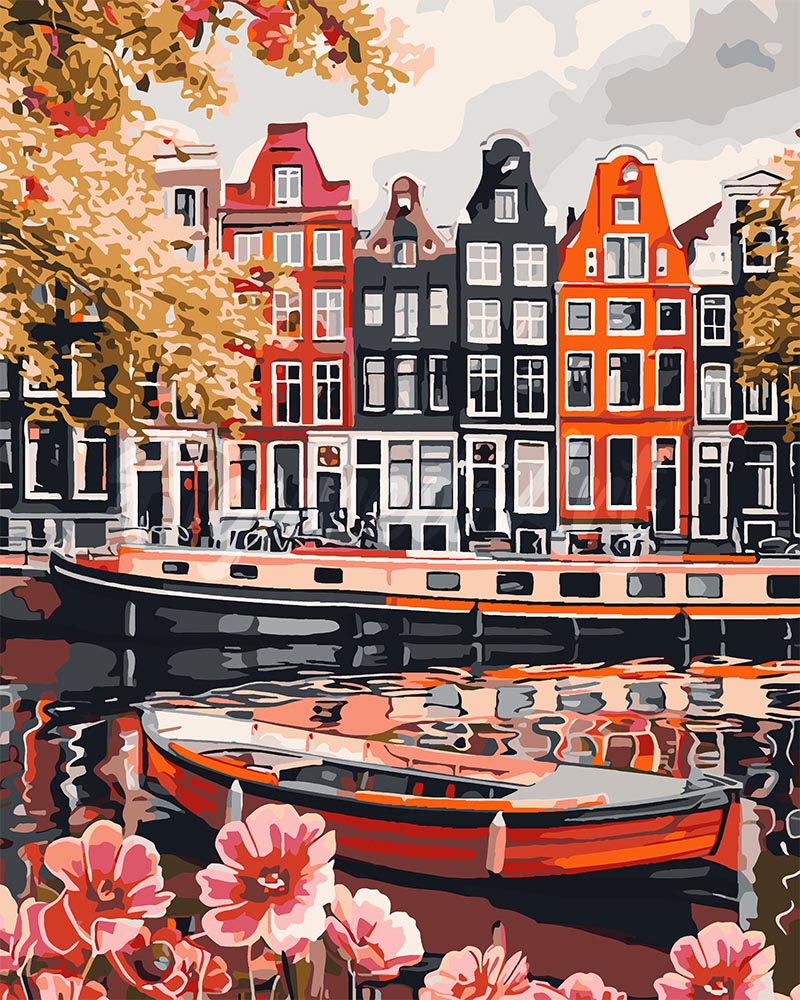 Dipingere con i numeri - Lungomare di Amsterdam Figured'Art