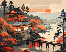 Carica l&#39;immagine nel visualizzatore di Gallery, Dipingere con i numeri - Vista Vintage sulla Pagoda Figured&#39;Art