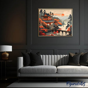 Dipingere con i numeri - Vista Vintage sulla Pagoda