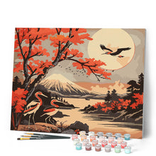 Carica l'immagine nel visualizzatore di Gallery, Dipingere con i numeri - Gru e Vista sul Monte Fuji Figured'Art