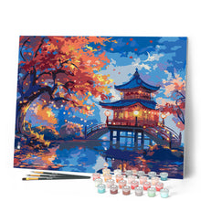 Carica l'immagine nel visualizzatore di Gallery, Dipingere con i numeri - Pagoda in una Notte d’Autunno Figured'Art