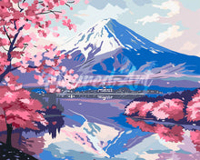 Carica l&#39;immagine nel visualizzatore di Gallery, Dipingere con i numeri - Monte Fuji e Sakura in Fiore Figured&#39;Art