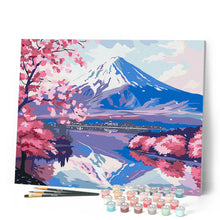 Carica l'immagine nel visualizzatore di Gallery, Dipingere con i numeri - Monte Fuji e Sakura in Fiore Figured'Art